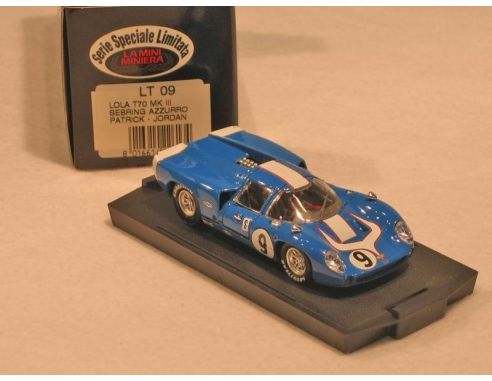 OXA LT09 LOLA T70 MK III SEBRING AZZURRO 1/43 Modellino