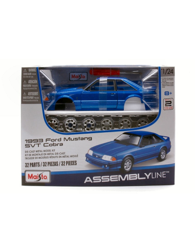 MAISTO MI39537 FORD MUSTANG SVT COBRA 1993 BLUE KIT 1:24 Modellino