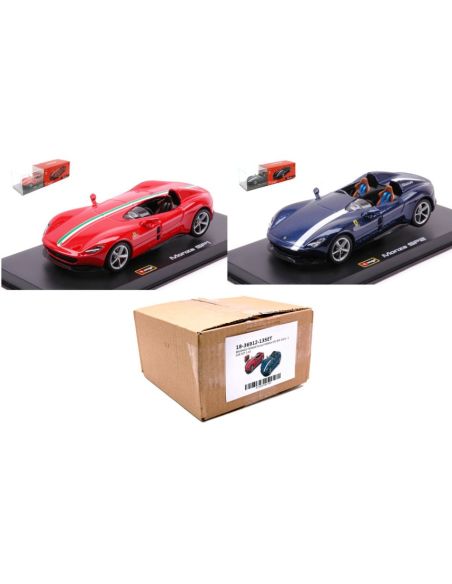 BBURAGO BU36912-13SET FERRARI MONZA SP1-SP2 2023 2 CAR SET 1:43 Modellino