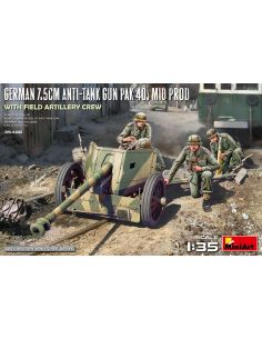 MINIART MIN35400 GERMAN 7,5 cm ANTI-TANK GUN PAK 40 MID...