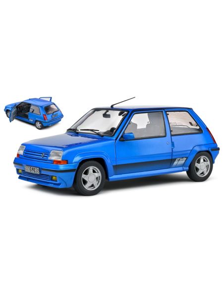 SOLIDO SL1810003 RENAULT R5 GT TURBO MKII 1989 BLUE 1:18 Modellino