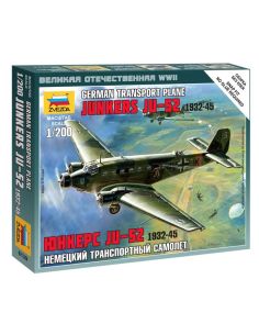 ZVEZDA Z6139 JUNKERS JU-52 GERMAN TRANSPORT PLANE KIT...