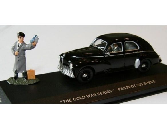 Replicars CWS04 PEUGEOT 203 BLACK SDECE+2 FIGURE Modellino
