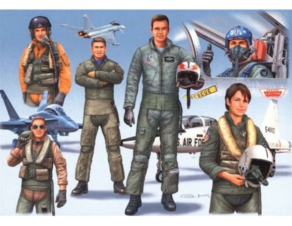 Revell RV2402 NATO COMBAT PILOTS (D,GB,USA) KIT 1:72 Modellino