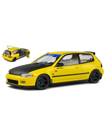 SOLIDO SL1810402 HONDA CIVIC EG6 SiR II SPOON 1991 YELLOW/BLACK 1:18 Modellino
