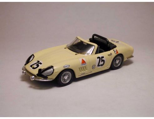 Best Model BT9127 FERRARI 275 GTB 4 SPIDER N.25 17th SEBRING 1967 MC CLUGGAGE-ROLLO 1:43 Modellino