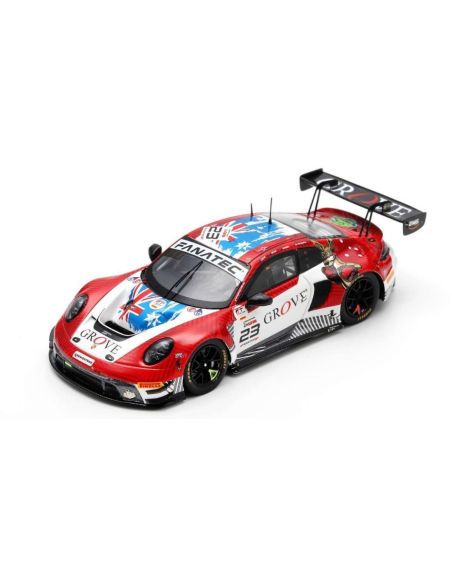 SPARK MODEL SB725 PORSCHE 911 GT3 R N.23 24 H SPA 2023 S.GROVE-B.GROVE-BAMBER-DE PASQUALE Modellino