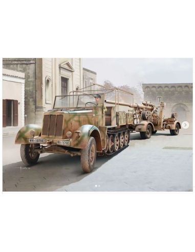 DRAGON D6971 SD.KFZ.7 8t LATE PRODUCTION MIT 88mm FLAK 36/37 KIT 1:35 Modellino