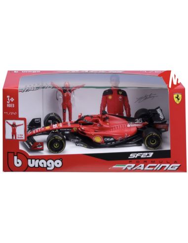 BBURAGO BU26809S FERRARI SF-23 N.16 CARLOS SAINZ F1 2023 WITH DRIVER 1:24 Modellino