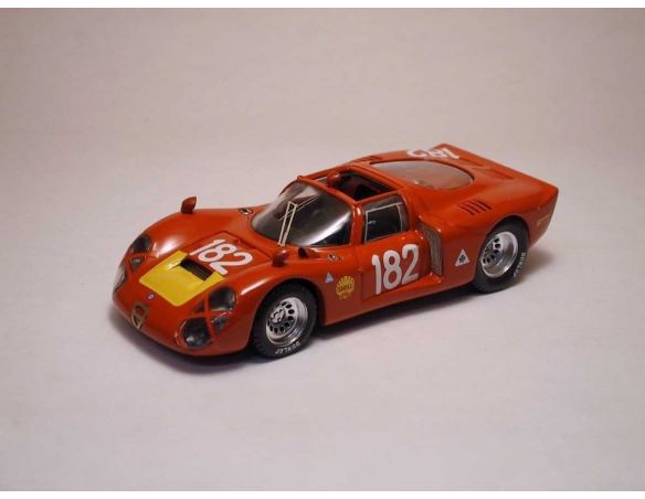 Best Model BT9191 ALFA ROMEO 33.2 N.182 6th T.FLORIO 1968 G.BAGHETTI-G.BISCALDI 1:43 Modellino