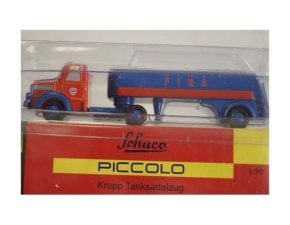 Schuco 1532 KRUPP + TANKSATTELZUG FINA Modellino