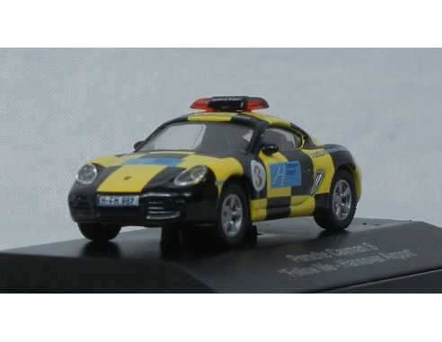 Schuco 25386 PORSCHE CAYMAN S SCACCHI YELLOW/BLAC Modellino