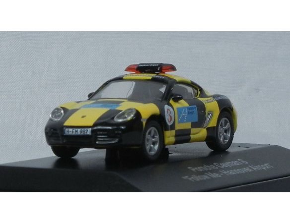 Schuco 25386 PORSCHE CAYMAN S SCACCHI YELLOW/BLAC Modellino