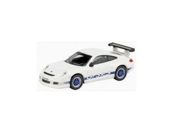 Schuco 25468 PORSCHE 911 GT3 RS WHITE/BLU 1/87 Modellino