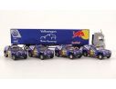 Schuco 25471 SET VW RACE TOUAREG2 CAMION RED BULL Modellino