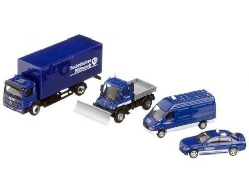 Schuco 25587 SET TWH 4 AUTOMEZZI CAMION+FURGONE+ Modellino