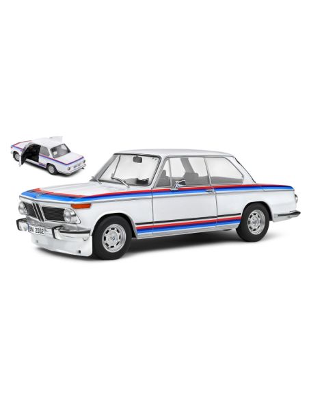 SOLIDO SL1808602 BMW 2002tii TURBO 1971 WHITE 1:18 Modellino