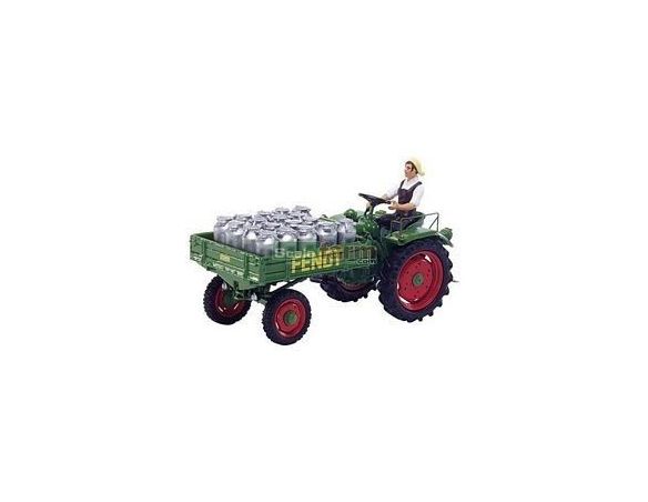 Schuco 2626 TRACTOR 'MILK LADY' + FIGURE 1/43 Modellino