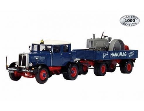 Schuco 2894 HANOMAG ST100 WITH TRAILER 1/43 Modellino