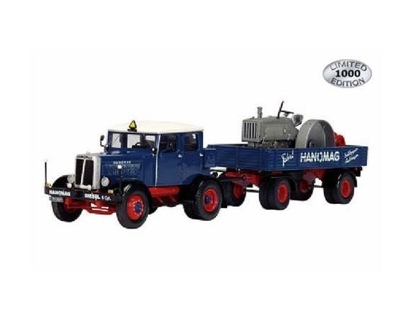 Schuco 2894 HANOMAG ST100 WITH TRAILER 1/43 Modellino
