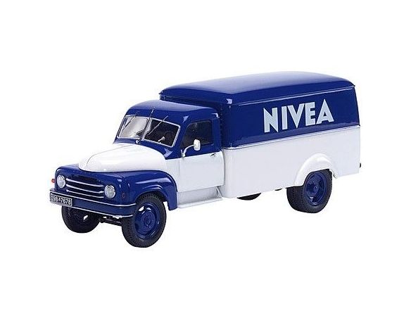 Schuco 2932 HANOMAG L28 BOX VAN 'NIVEA' 1/43 Modellino