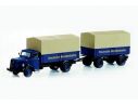 Schuco 3016 MERCEDES BENZ L6600 2 TRAILERS 1/43 Modellino