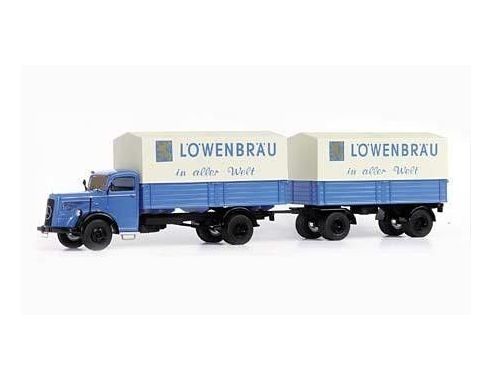 Schuco 3017 MERCEDES L6600 WITH TRAILER 1/43 Modellino