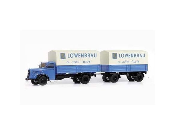 Schuco 3017 MERCEDES L6600 WITH TRAILER 1/43 Modellino