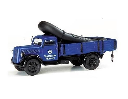 Schuco 3053 OPEL BLITZ WITH CANOTTO 1/43 Modellino