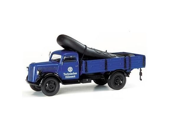 Schuco 3053 OPEL BLITZ WITH CANOTTO 1/43 Modellino
