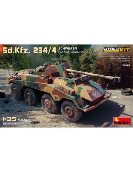 MINIART MIN35427 SD.KFZ.234/4 SCHWERER PANZERSPAHWAGEN 7,5 cm KIT 1:35 Modellino