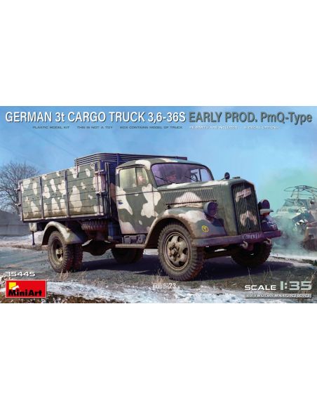 MINIART MIN35445 GERMAN 3t CARGO TRUCK 3.6-36S EARLY PROD. KIT 1:35 Modellino
