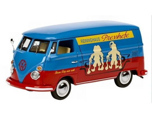 Schuco SH3079 VW T 1 KASTEN BLUE/RED 1:43 Veicoli Commerciali