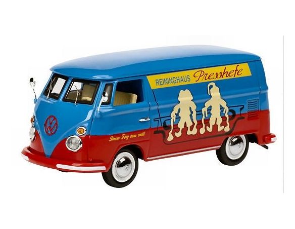 Schuco SH3079 VW T 1 KASTEN BLUE/RED 1:43 Veicoli Commerciali