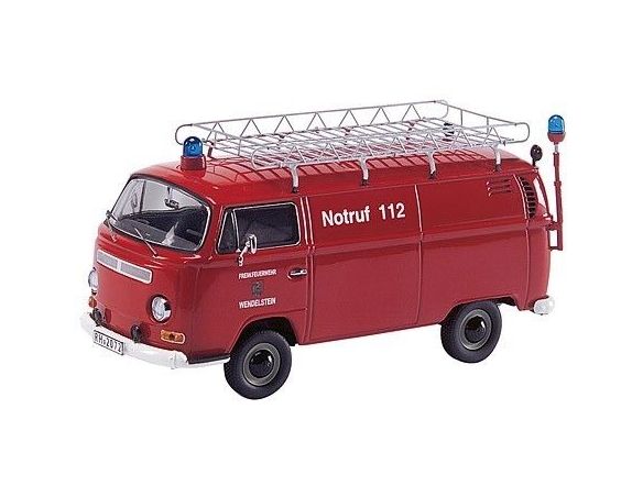Schuco 3212 VW BUS T2A BOX VAN FIRE ENGINE 1/43 Modellino