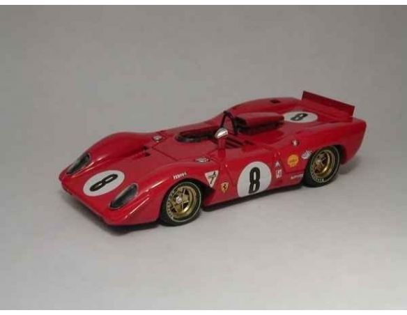 Best Model BT9243 FERRARI 312 P SPIDER N.8 2nd 1000 KM SPA 1969 RODRIGUEZ-PIPER 1:43 Modellino