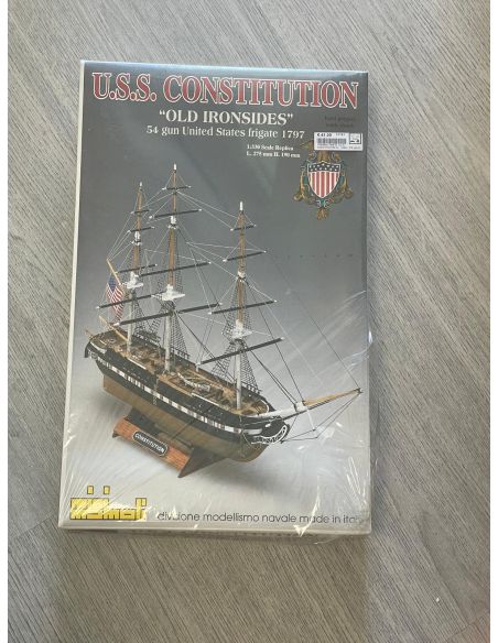 Mini Mamoli MM64 U.S.S. Constitution Kit nave 1:330 legno Modellino Box Rovinato