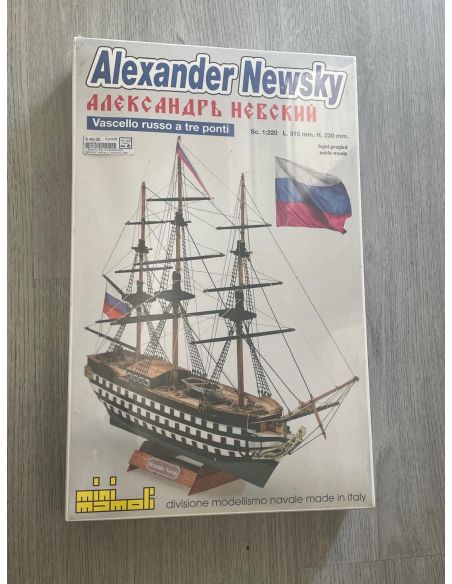 Mini Mamoli MM73 Alexander Newsky Vascello Russo 3 ponti Kit 1:220 Box Rovinato