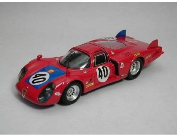 Best Model BT9255 ALFA ROMEO 33.2 N.40 6th LM 1968 M.CASONI-G.BISCALDI 1:43 Modellino