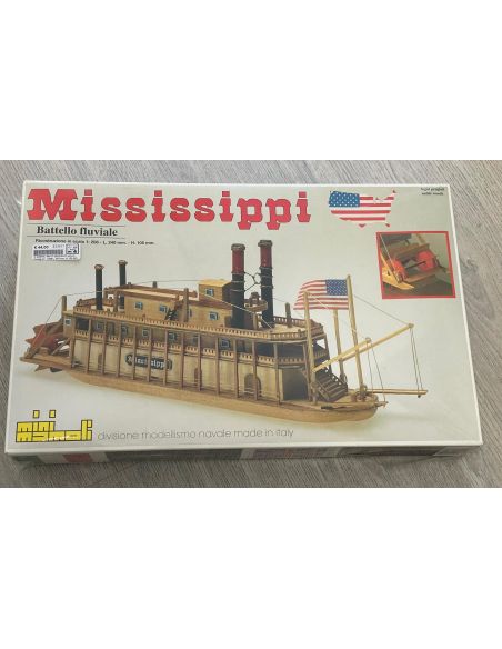 Mini Mamoli MM13 Mississipi Battello Fluviale 1:206 Kit nave in legno Modellino