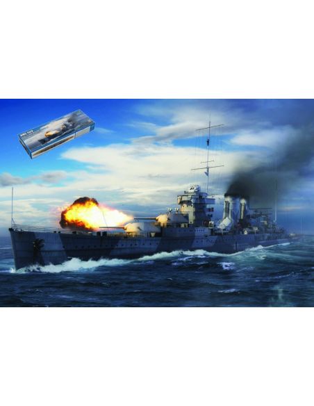 TRUMPETER TP06745 NAVE BRITISH ROYAL NAVY HMS YORK KIT 1:700 Modellino