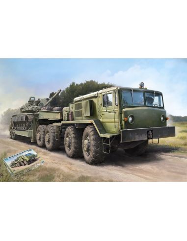 TRUMPETER TP07195 RUSSIAN SEMITRAILER MAZ-537G LATE PRODUCTION KIT 1:72 Modellino
