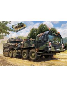 TRUMPETER TP07196 RUSSIAN SLT-56 TRACTOR WITH 56t SEMI TRAILER KIT 1:72 Modellino