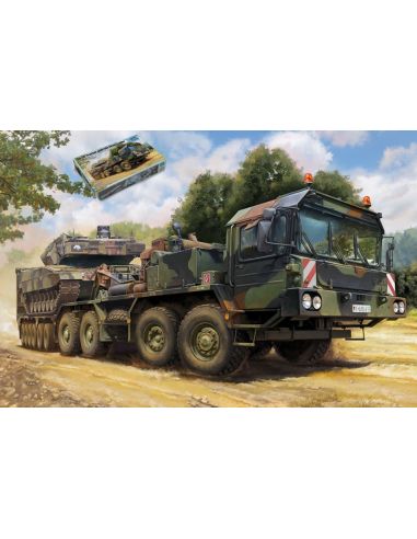 TRUMPETER TP07196 RUSSIAN SLT-56 TRACTOR WITH 56t SEMI TRAILER KIT 1:72 Modellino