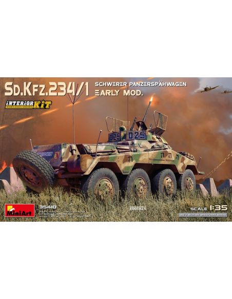 MINIART MIN35410 Sd.Kfz.234/1 SCHWERER PANZERSPAHWAGEN (2cm) EARLY MOD.INTERIOR KIT 1:35 Modellino