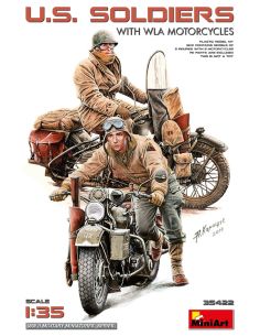 MINIART MIN35422 U.S.SOLDIERS W/WLA MOTORCYCLES KIT 1:35...