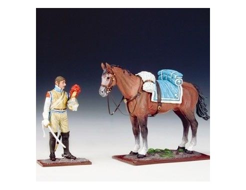 Schuco 8731361 SOLD.FRANC.ACCANTO AL CAVAL.+ELMETTO Modellino