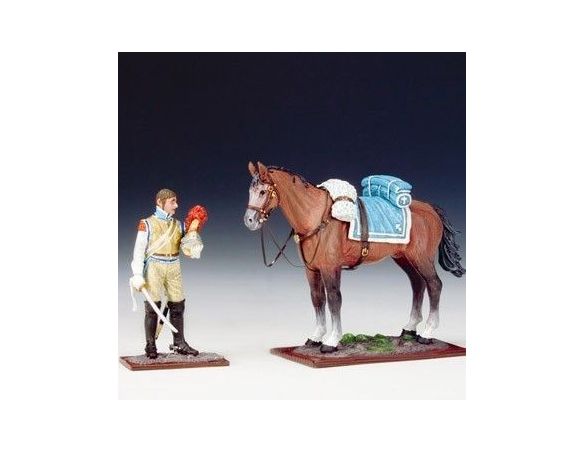 Schuco 8731361 SOLD.FRANC.ACCANTO AL CAVAL.+ELMETTO Modellino