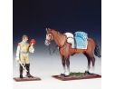 Schuco 8731361 SOLD.FRANC.ACCANTO AL CAVAL.+ELMETTO Modellino