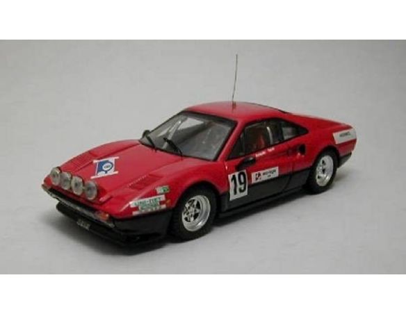 Best Model BT9291 FERRARI 308 GTB N.19 RALLY ST.CERGUE 1982 C.JAQUILLARD 1:43 Modellino